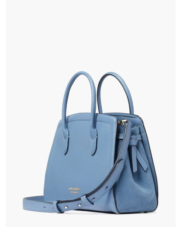 KATE SPADE KNOTT PEBBLED LEATHER & SUEDE MEDIUM SATCHEL - Image 3