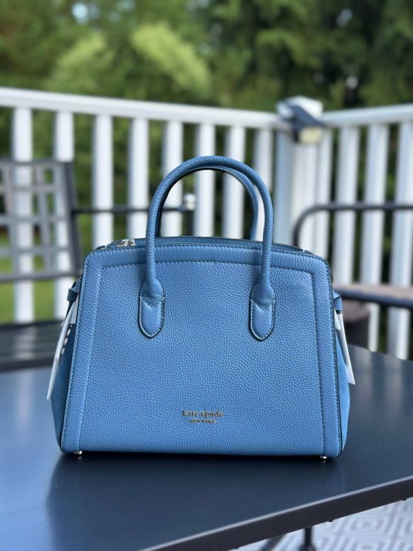 KATE SPADE KNOTT PEBBLED LEATHER & SUEDE MEDIUM SATCHEL - Image 8