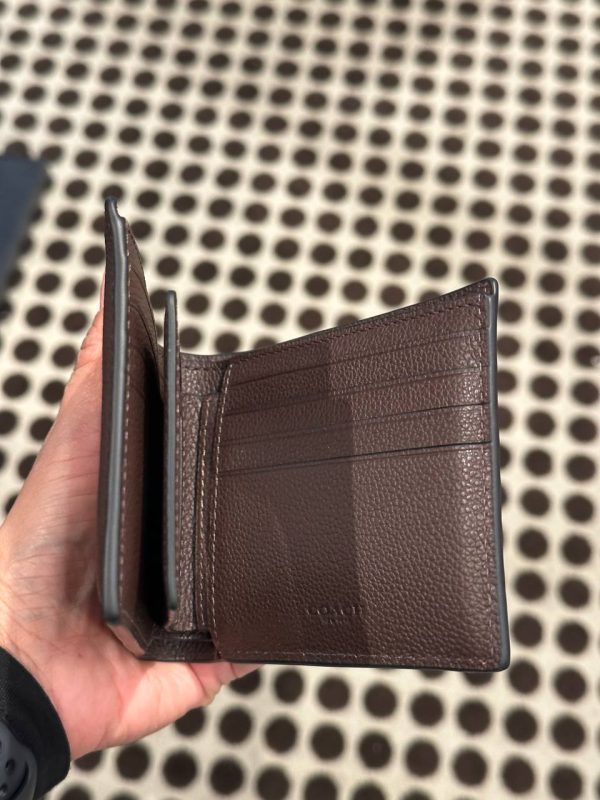 COACH ID COMPACT MENS WALLET IN MAHOGANY - Image 2