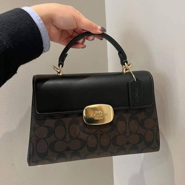 COACH ELIZA TOP HANDLE IN SIGNATURE CANVAS